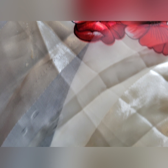 Floral Print Striped Scarf - Picture 4 of 10